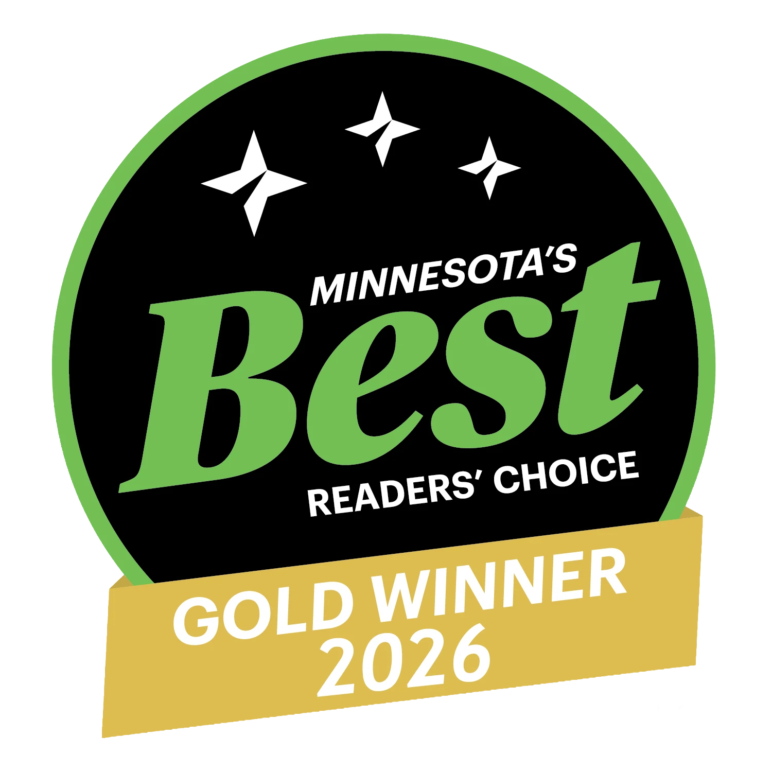 Minnesota's Best Reader's Choice Gold Winner 2026