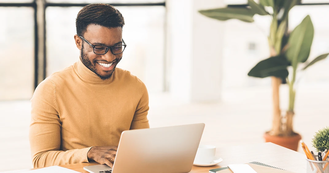 Man Using Computer